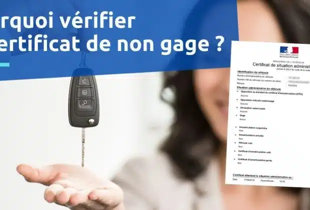 certificat de non-gage