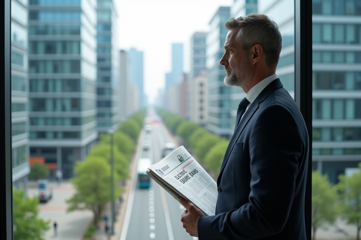 Homme d affaires regardant la ville depuis une fenêtre
